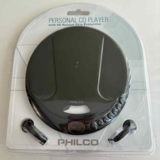 Philco Personal CD Player with 60 Second Skip Protection and Stereo Headphones