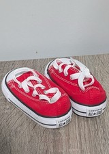 Converse All Star Baby Sneaker Red/White Canvas Low Top Lightweight