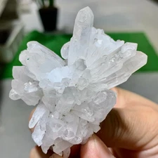 46G  Newly discovered white phantom quartz crystal mineral sample restoration