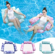 Inflatable Foldable Floating Bed Float Chair 4-Tube Water Hammock Pool Floats
