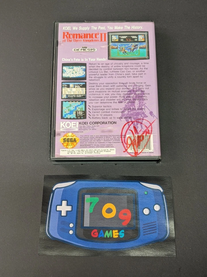 Romance of the Three Kingdoms II 2 (Sega Genesis, 1992) IN BOX BOXED — 第 2/3 张图片