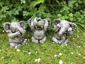 THREE WISE ELEPHANTS, STONE GARDEN 