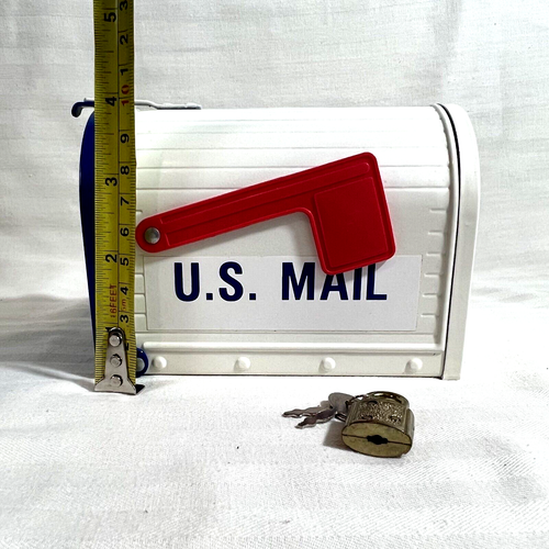 Vtg 1990 ERTL US MAIL Mail Box Coin Bank with Lock & Key USPS Toy Collectible - Picture 9 of 15