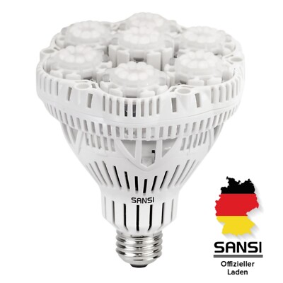SANSI 36W LED Pflanzenlampe Vollspektrum Zimmerpflanzen Hydro Gewächshaus E27 CE