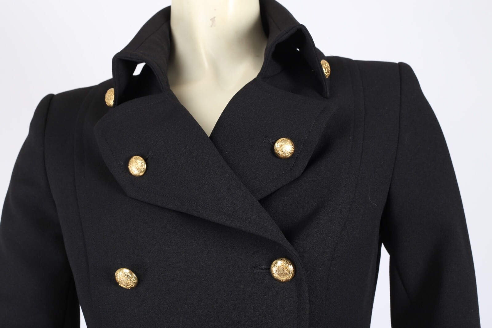 INTERMIX Black Collared Button Double Breasted Sh… - image 4