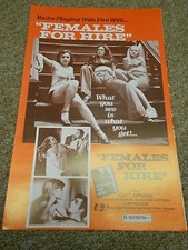 FEMALES FOR HIRE (1975) ORIGINAL PRESSBOOK+