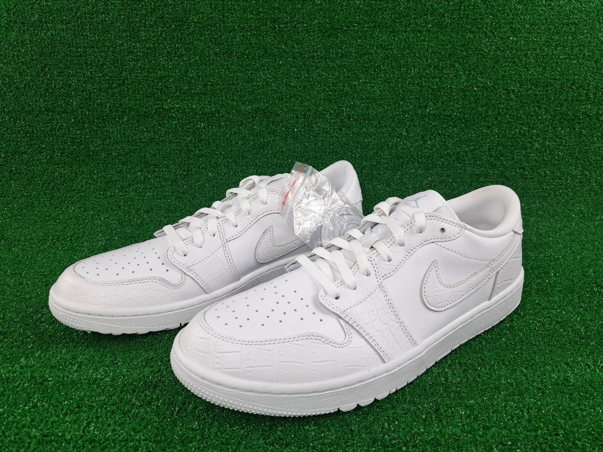 Nike Air Jordan 1 Golf Low Golf Shoes White Crocodile DD9315 110