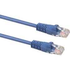 Lot of 3 CAT5E 3 foot SIGNAMAX PATCH CORD MOLDED SNAGLESS 3' BLUE NEW IN PACKAGE