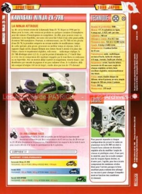 KAWASAKI ZX-7RR Ninja 750 ZX7RR 1999 (1996-1999) : Fiche Moto