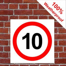 10MPH Speed limit sign official design road safety awareness ROA009