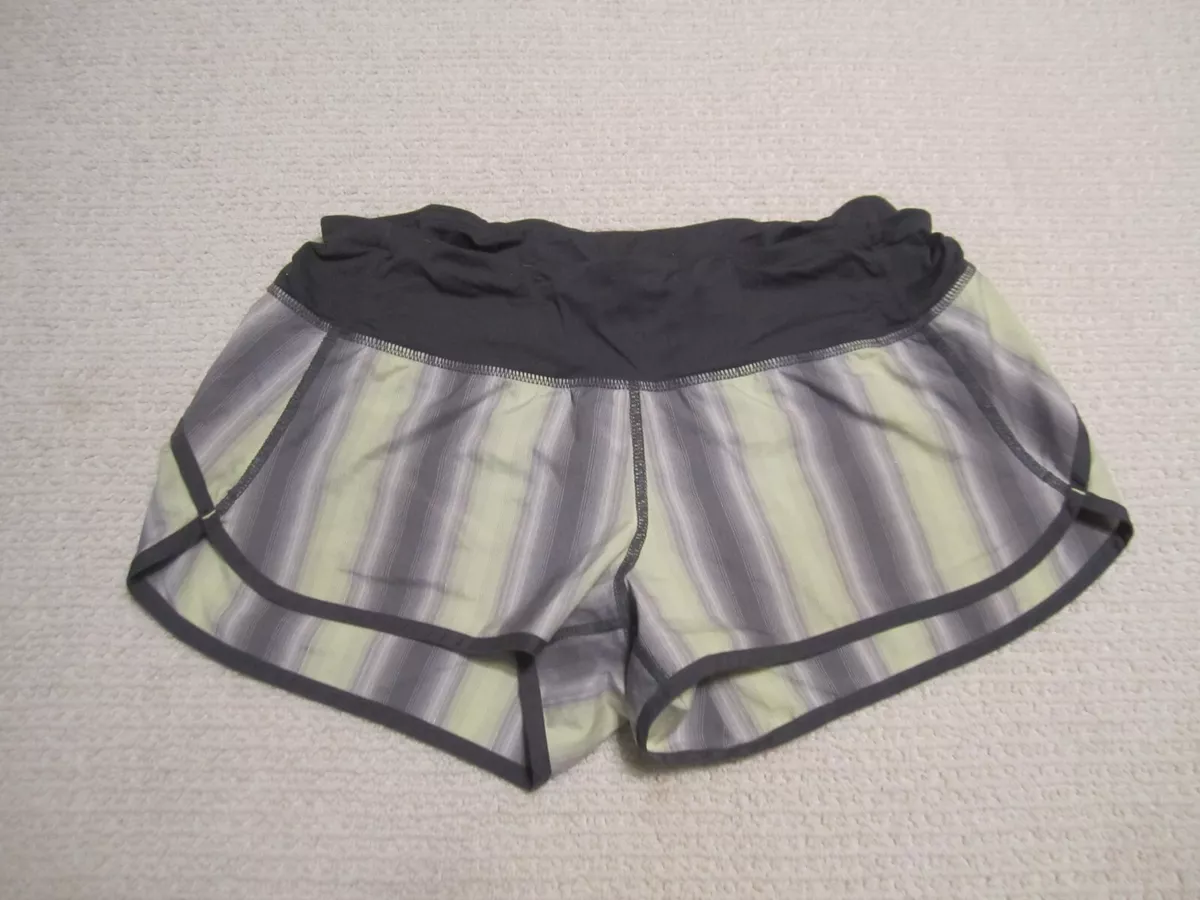 Lululemon Shorts Womens 6 Gray Green Stretch Comfort Work Out