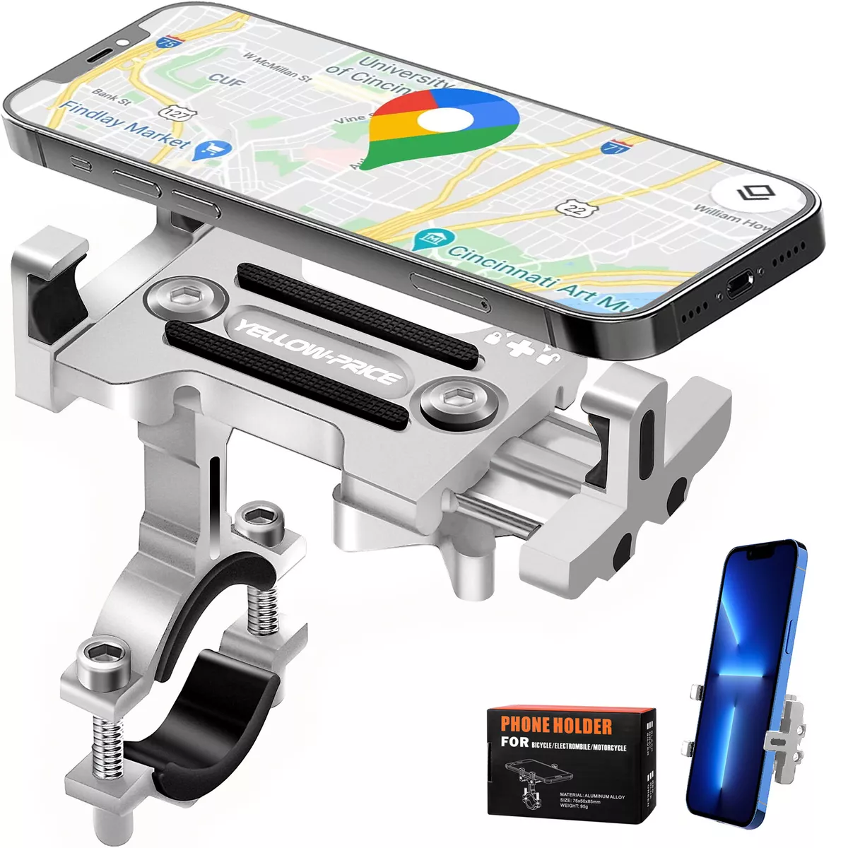 US Strong Bike & Motorcycle Phone Mount - for iPhone 14 (13, XR, SE, Plus/ Max)