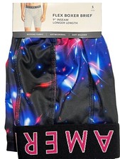 NWT AMERICAN EAGLE Flex Boxer Briefs 9" Inseam Sz XS-S-M-L-XL Blue Red Space 2