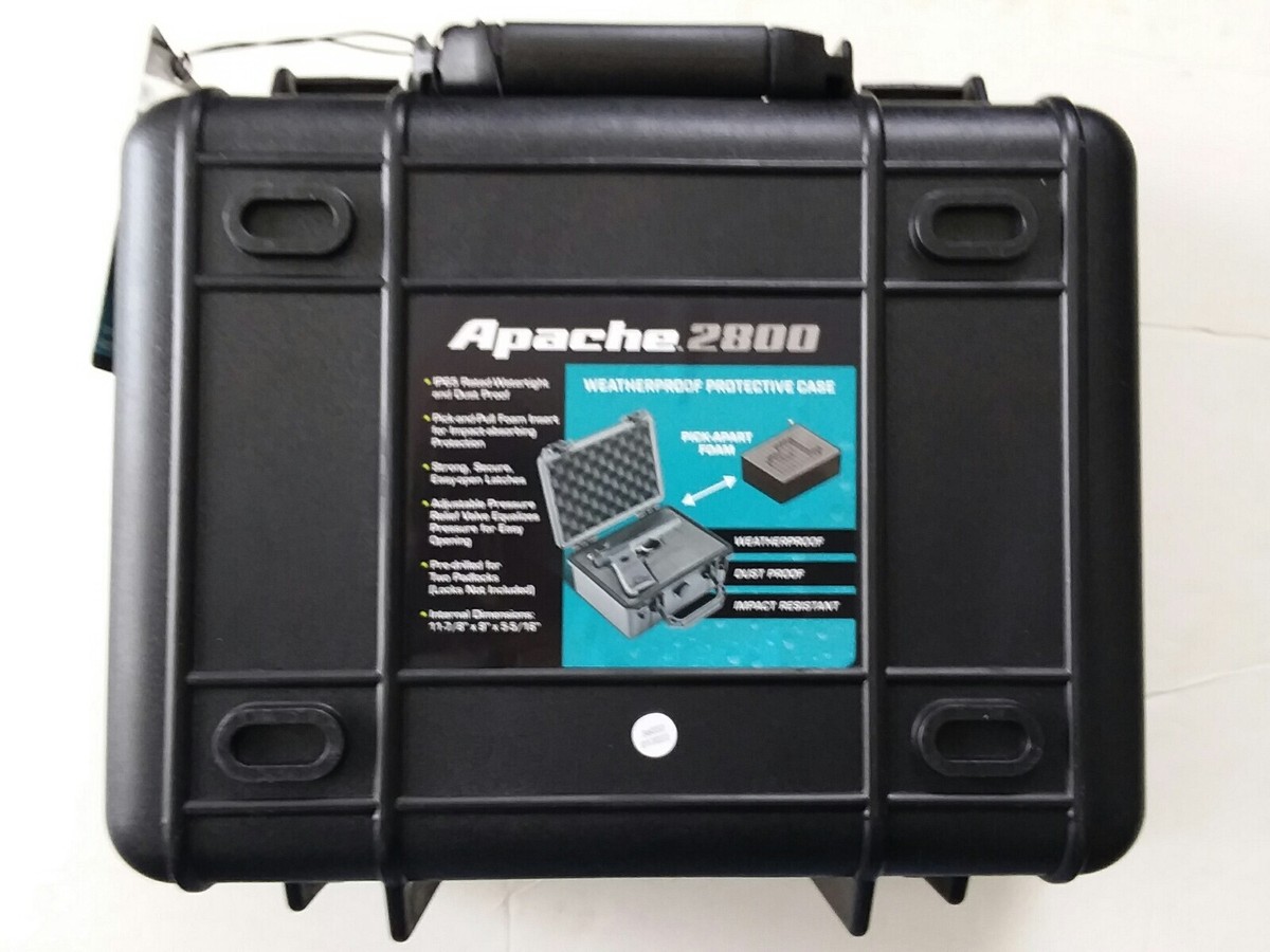 APACHE 2800 Weatherproof Protective Case, Medium, Black | eBay 