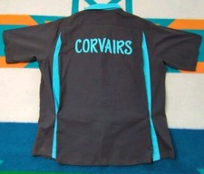 Vintage King Louie Embroidered Bowling Shirt "Corvairs" Car USA Made Button XL