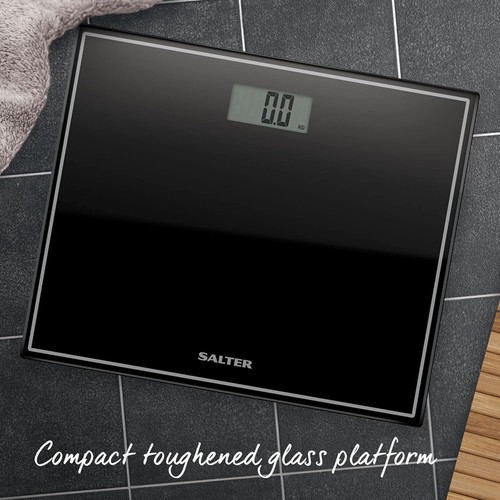 Salter Digital Bathroom Scale Toughened Glass LCD Display Max 150kg Body Weight - 第 2/4 張圖片