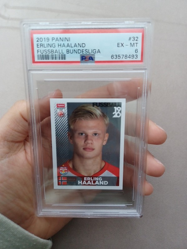 Erling Haaland Rookie #32 Panini Football 2019-20 Image PSA 6 RC