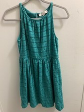 Anne Taylor Loft Dress XS Pit To Pit 15” Length 33” Green Sleeveless