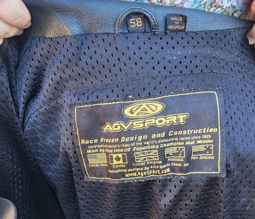 AGV Sports Suzuki Jacket Size 58 2xl. Race Proven Design And Construction image 7