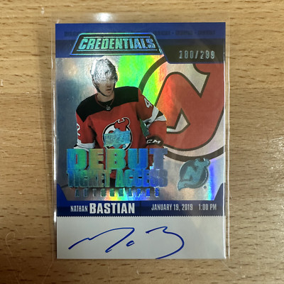 2019 Credentials Debut Ticket Access Autos Tier 1 Nathan Bastian Rookie Auto RC