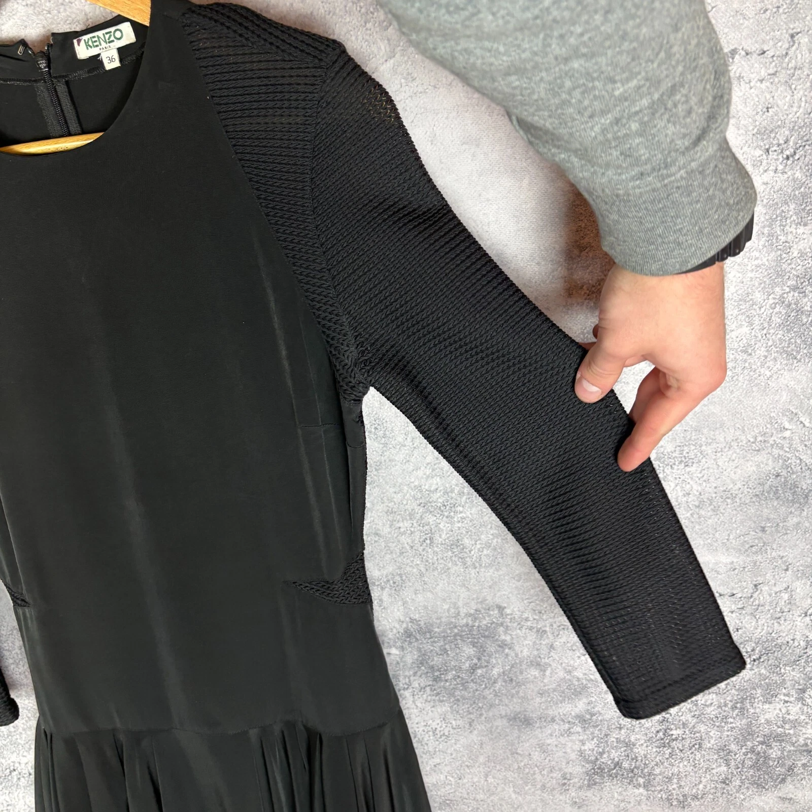 Abito donna Kenzo manica lunga nero taglia 36