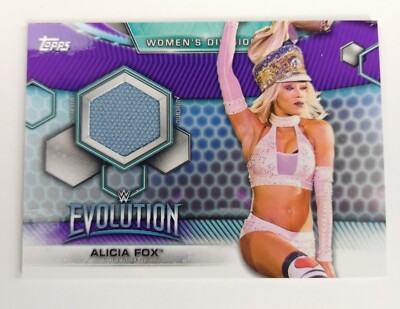 2019 Topps Alicia Fox Evolution Mat Relic WWE Wrestling Card 93/99 #MR-AF Purple