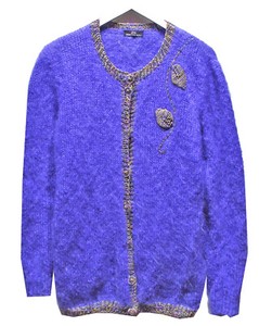 purple mohair cardigan