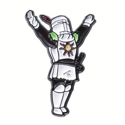 Solaire Of Astora Enamel Pin - Praise The Sun! Dark Souls Warriors Of Sunlight