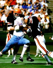Signed 8x10 MACK ALSTON Houston Oliers Autographed photo - w/  COA