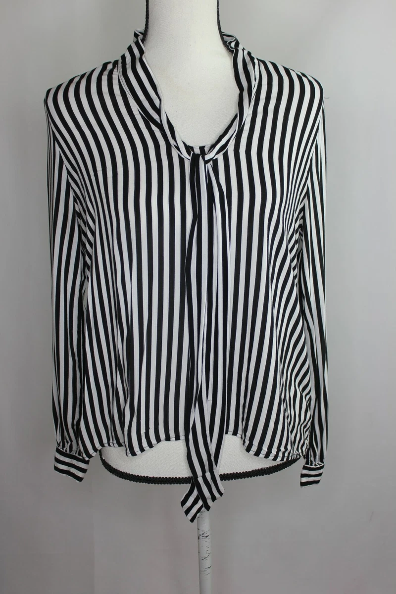 H&m striped clearance long sleeve top