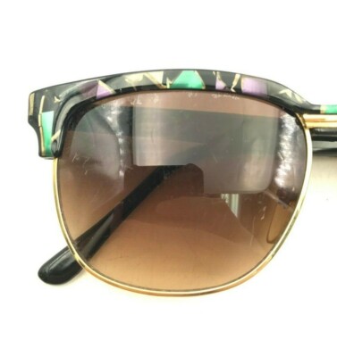 Revlon Vintage Multicolor Oval Browline Sunglasses NOS Vintage Revlon Eye Fashions Multi-Color Browline  main image 4