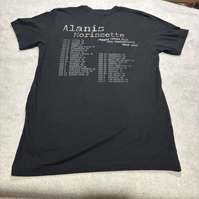 Alanis Morissette Shirt Medium Black Concert 2021 Tour Jagged Little Pill |  eBay