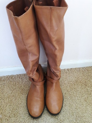 Ralph Lauren Zapatos | R l para Mujer Botas De Cuero Marrón/Talla 5,5 | eBay