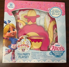 35pc Disney Junior Alices Wonderland Bakery 4 Person Tea Party Playset NIB