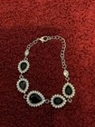 Austrian Crystal & Black Glass Bracelet (6.0-8.50 ) Earrings & Necklace (20-22 ) — photo 2