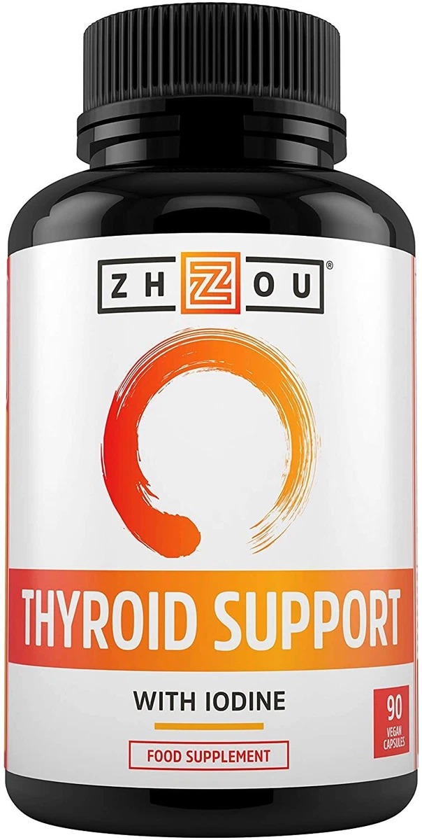 Thyroid Support Advanced Vegan Complex Iodine Magnesium Vitamin B12 L Tyrosine