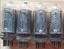 Lot of 4 IN8 Nixie tubes. NOS.  For Nixie clock. Tested.