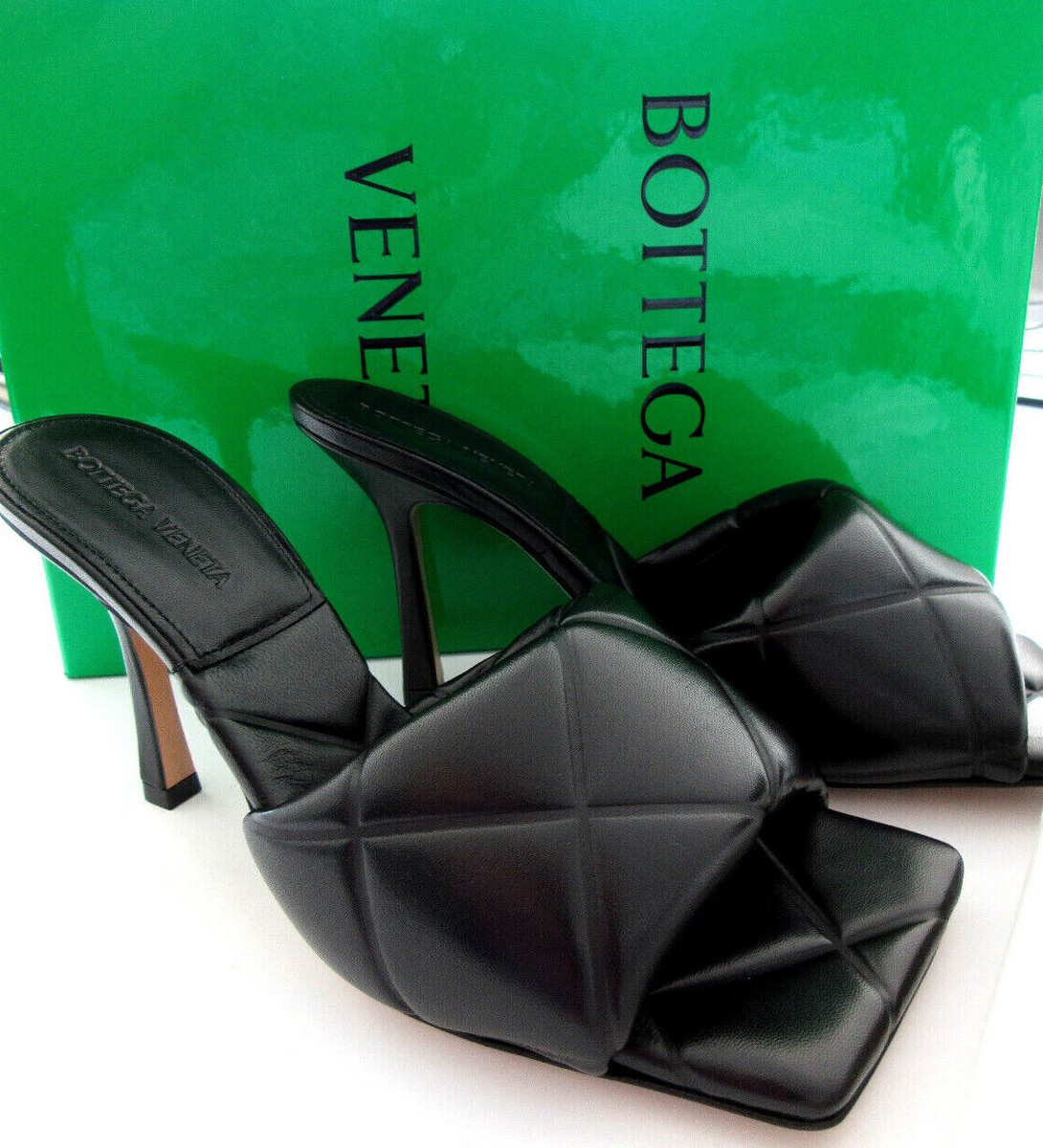 BOTTEGA VENETA Women's Rubber Lido Mules black Quilted Leather - Main Image