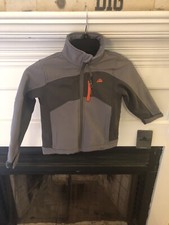 New Kids Snozu Boy's Gear Softshell Lined Fleece Jacket Charcoal Grey Sz 4