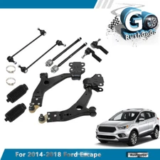 10× For Ford Escape 2014-18 Front Lower Control Arms Sway Bars Tie Rod Ends Kit
