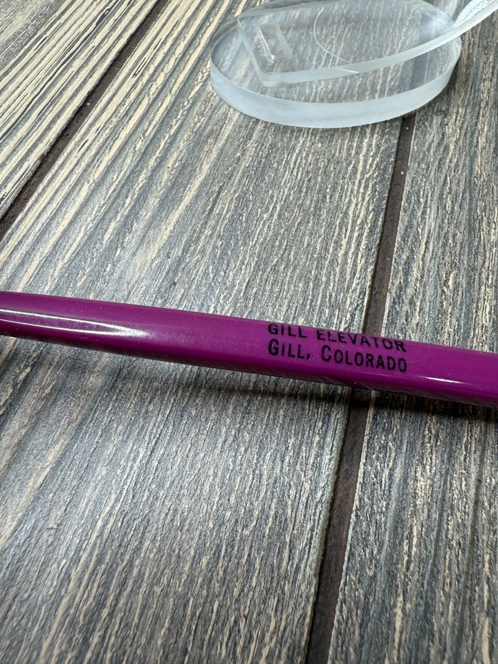 Unifeco Mt. de colección Bolígrafo elevador Vernon CO. Gill púrpura y dorado Foto 2 de 4