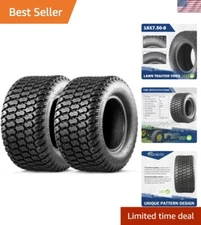 Dual Pack of 16x7.50-8 Turf Saver Tires - 4-Ply Design for Enhanced Performance