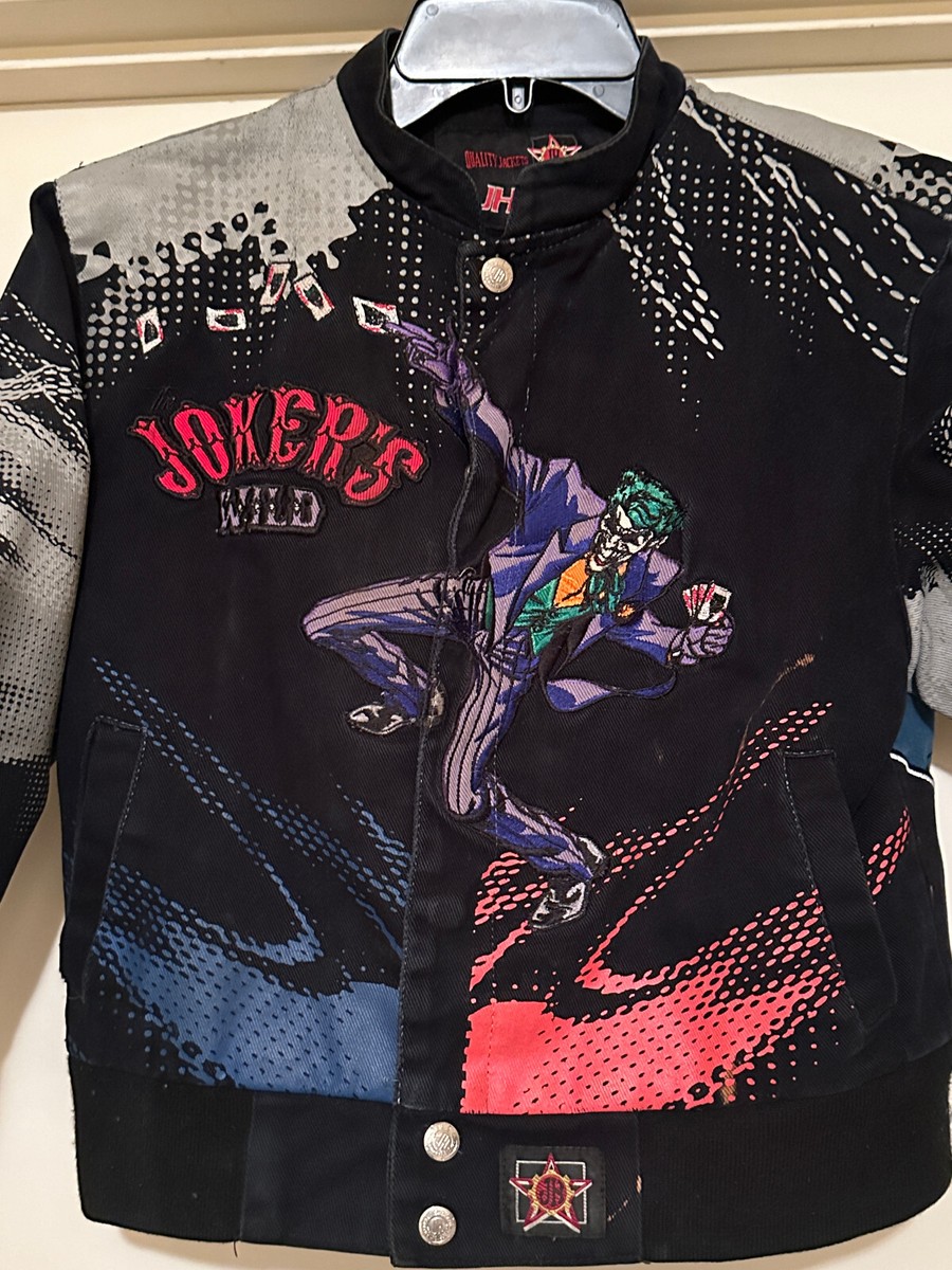 VINTAGE JH DESIGN BATMAN THE JOKER JACKET SIZE 2XL JOKERS WILD