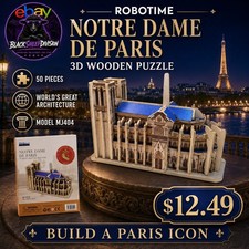 3D Wooden Puzzle Robotime Notre Dame De Paris 3D Wooden Puzzle - MJ404