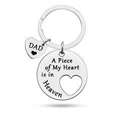Memorial Keychain for Loss of Loved Remembrance Gifts Sympathy Father Memorial