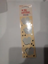 vintage Mrs Grossman stickers CLOUD Raindrops silver metallic foil fluffy