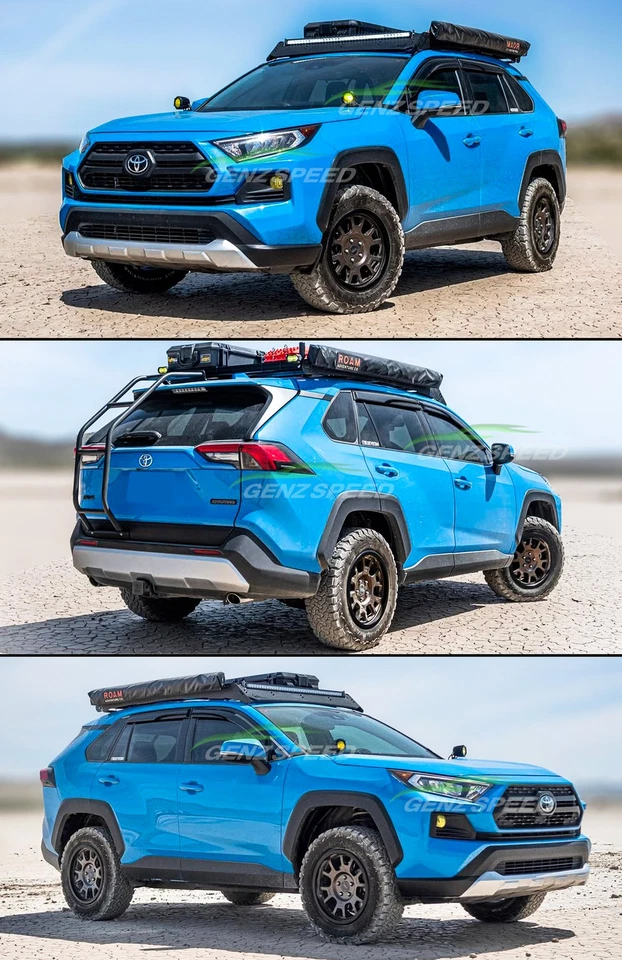 Para 2019-2025 Toyota RAV4 JDM 3D Ondulado Estilo Mugen Viseiras de Janela Protetores de Chuva Ventilação - Imagem 4 de 4