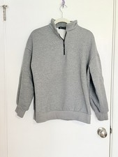 Gray Quarter-Zip Sweatshirt Size S