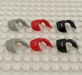 Lego X105 Castle Knight Cavalry Visor Grille Feather 6X Red Gray Black 375 6075