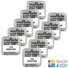 10 Murata 319 SR527SW Silver Oxide Batteries 1.55 V Sony Watch Battery 2024